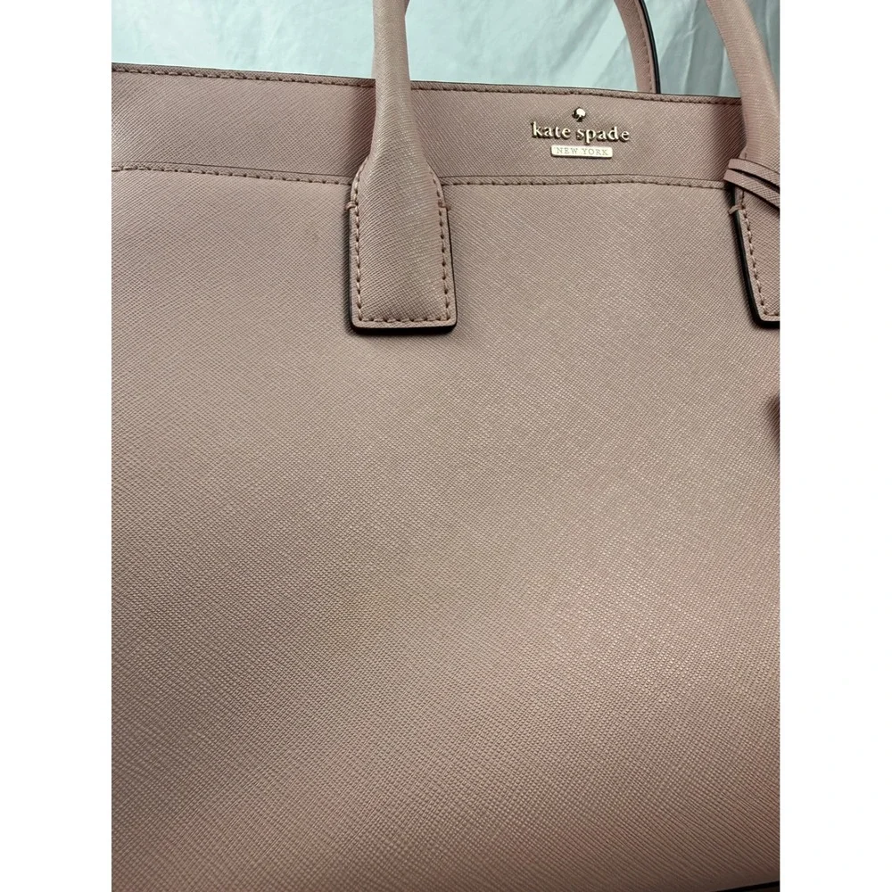 Kate‎ Spade Pink Saffiano Leather Satchel Crossbody Bag Dust Bag #mc